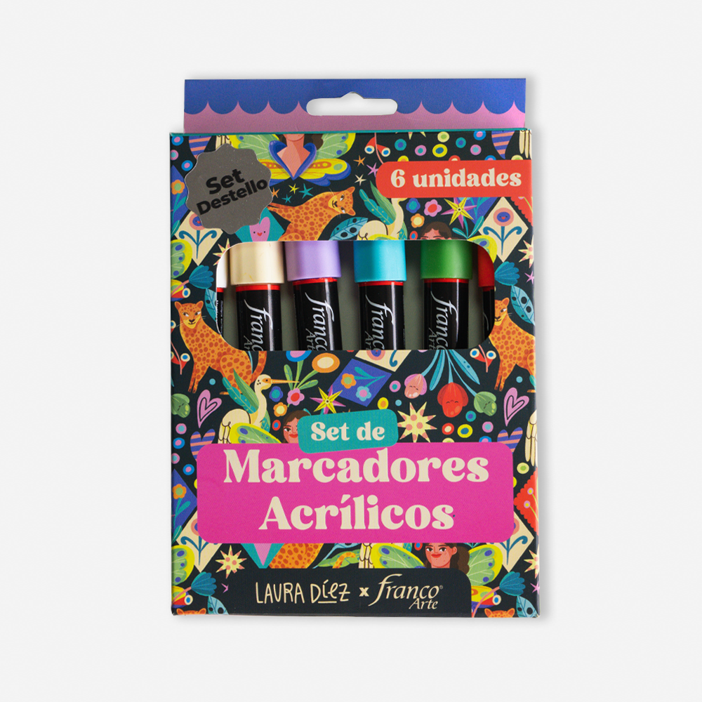 Set Marcadores Acrílicos By Laura Díez - Destello