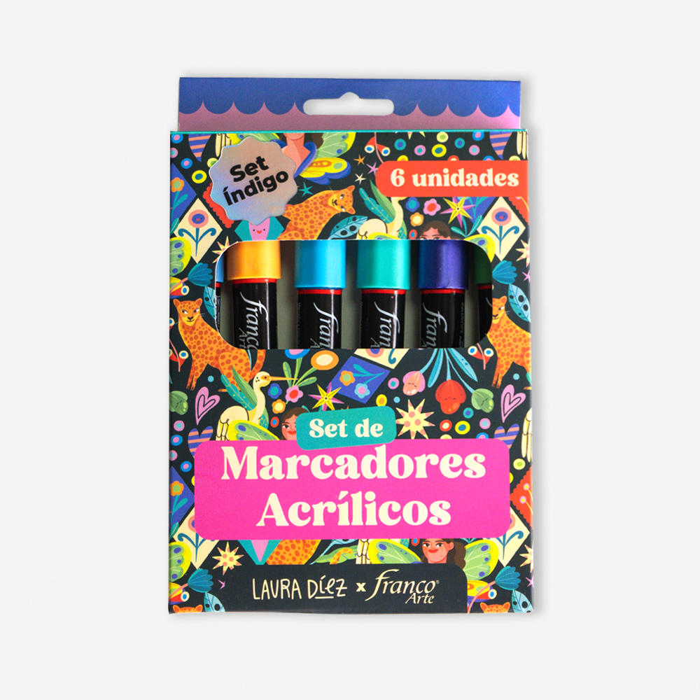 Set Marcadores Acrílicos By Laura Díez - índigo